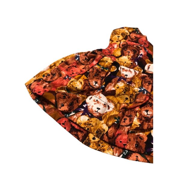 Homemade Teddy Bear Theme Small Medium Size Doll Jumper Dress Bow Accent - Picture 8 of 14